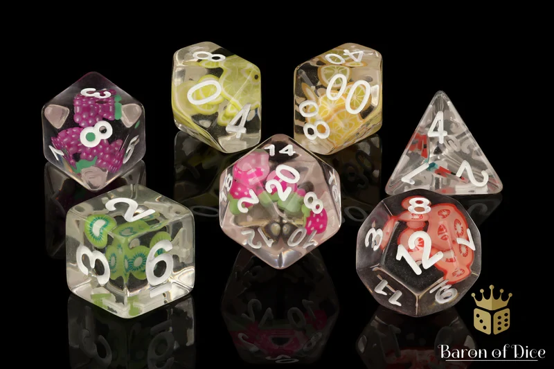 Fruit RPG Dice Set - 7 Pieces - Baron of Dice