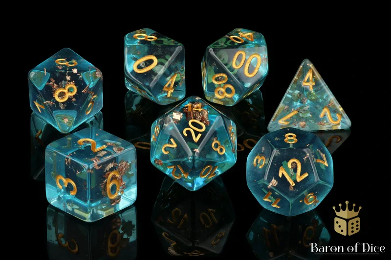 Turquoise RPG Dice Set - 7 Pieces - Baron of Dice