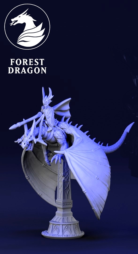 Dragon Riders - Noble Elfs - 10mm - Forest Dragon