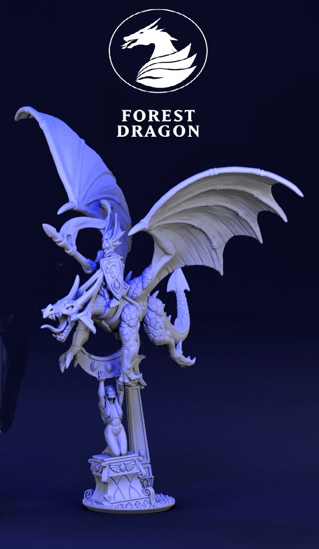 Dragon Riders - Noble Elfs - 10mm - Forest Dragon