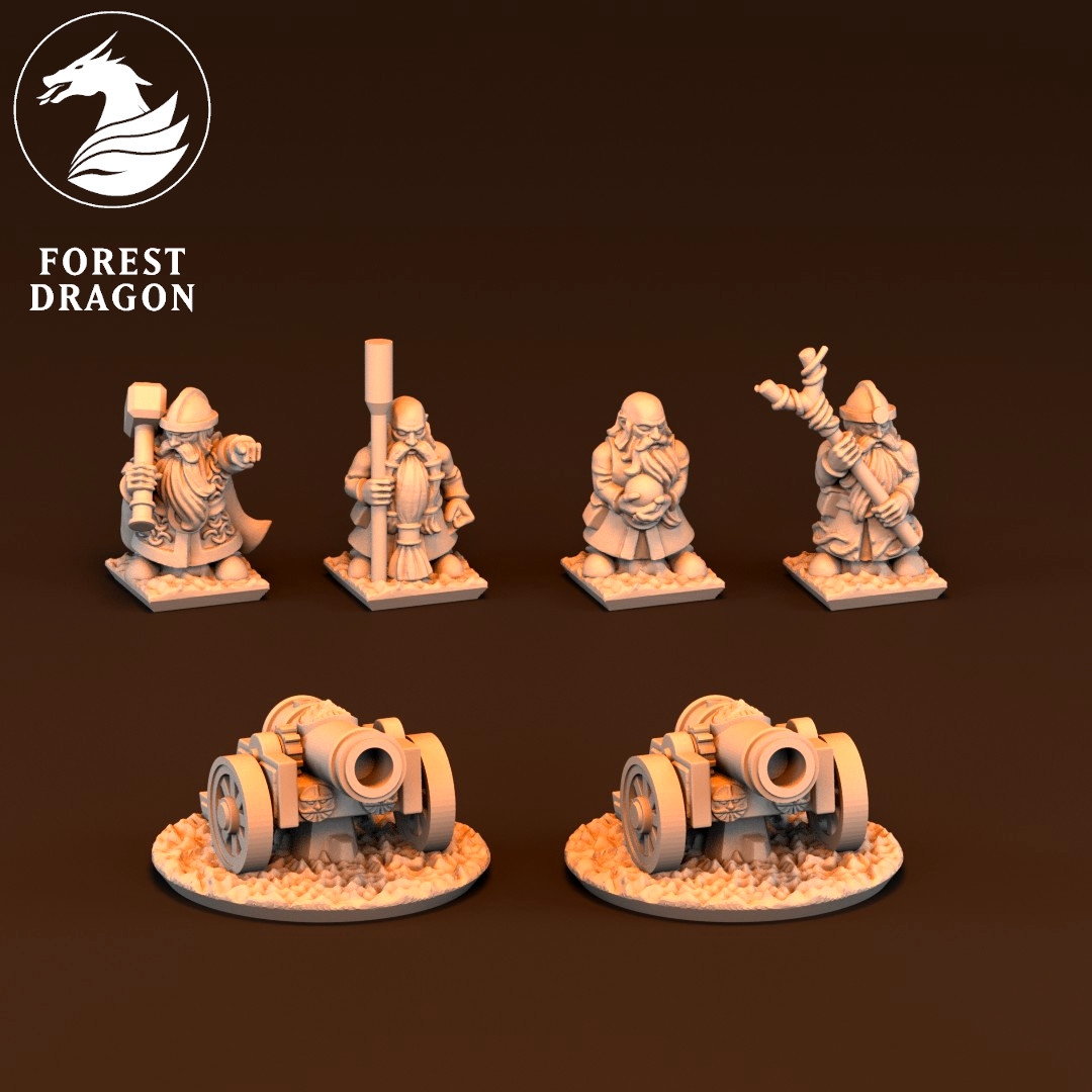 Cannon Unit - Dwarfs - 10mm - Forest Dragon