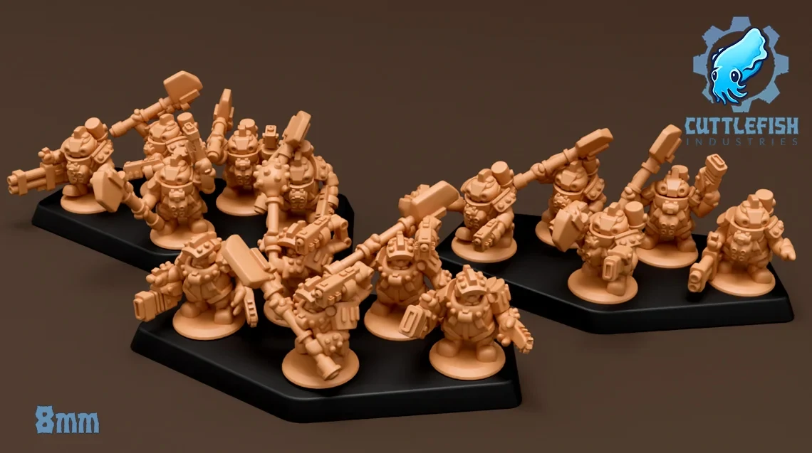 Small Leeged Dwrfs - 8mm - FULL SET - Cuttlefish Industries