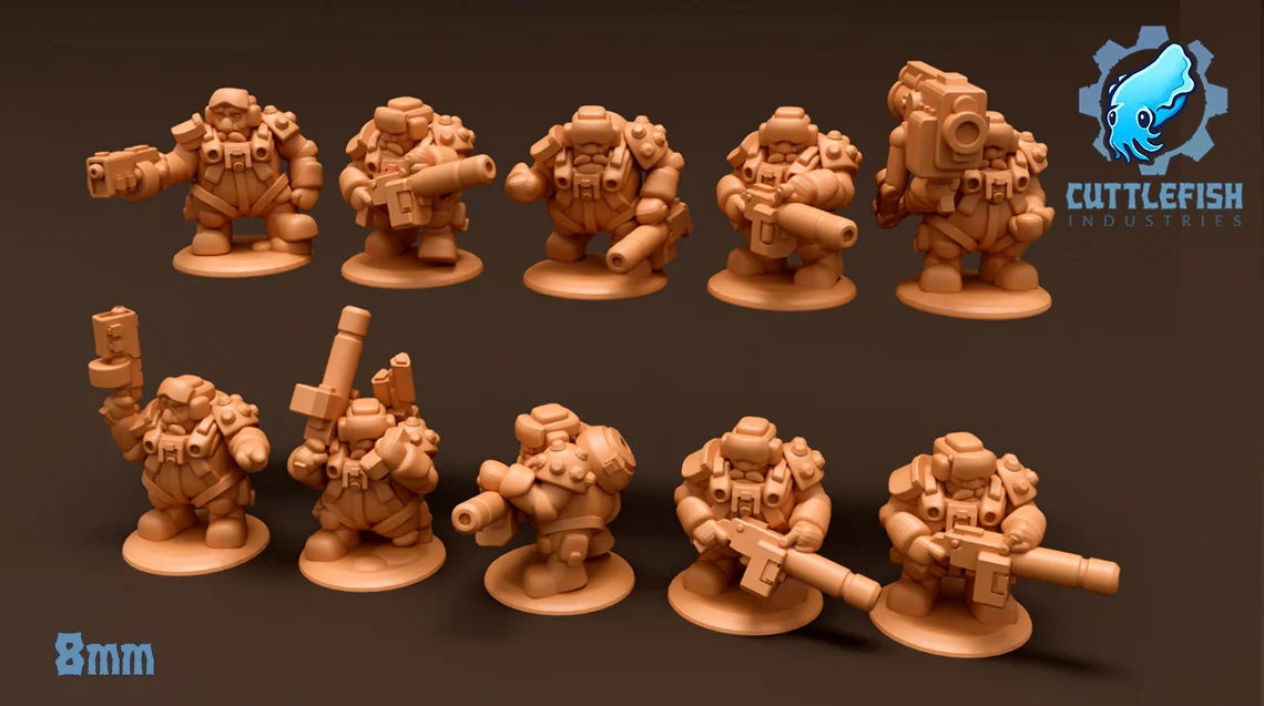 Short Legged Warriors - 8mm - Cuttlefish Industries
