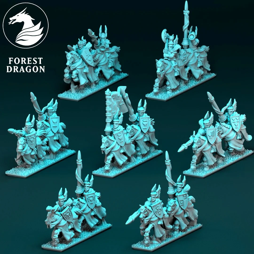Elite Knights Regiment - Bretonnians - 10mm - Forest Dragon