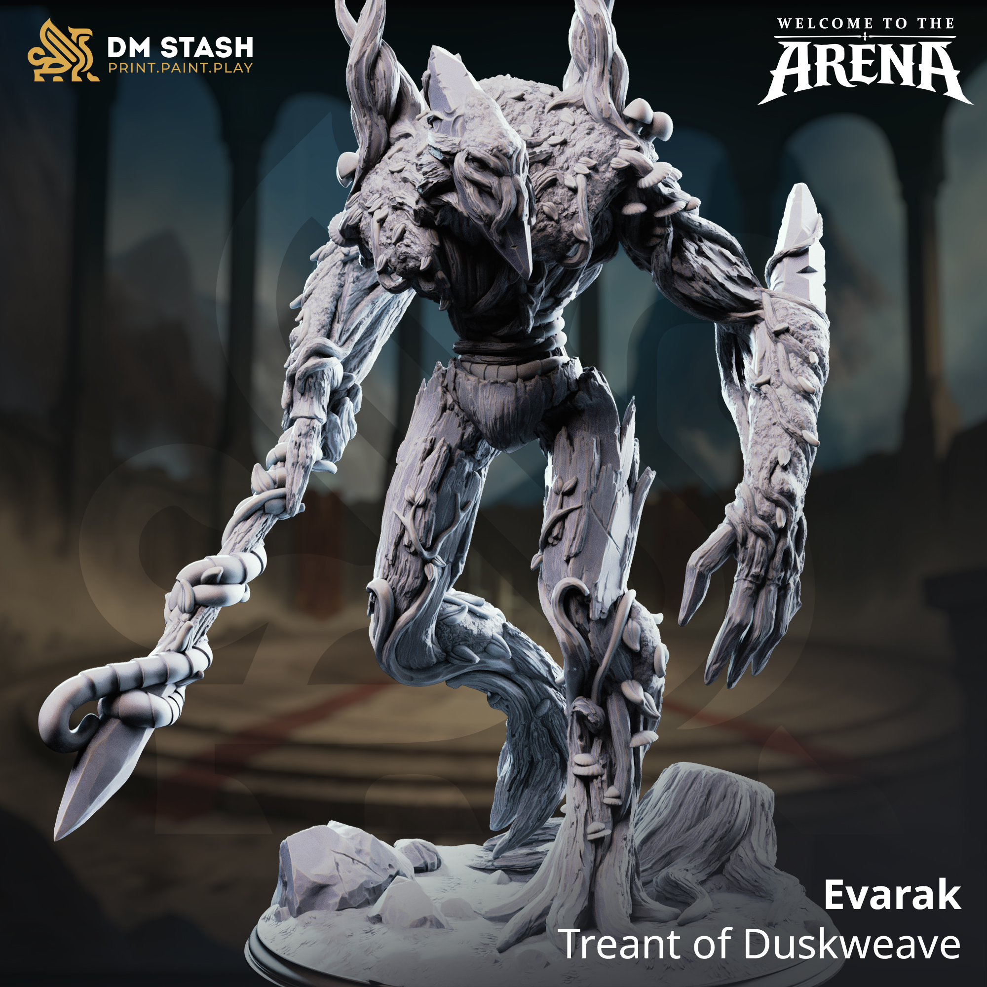 Evarak - Treant of Duskweave - 32mm RPG Model