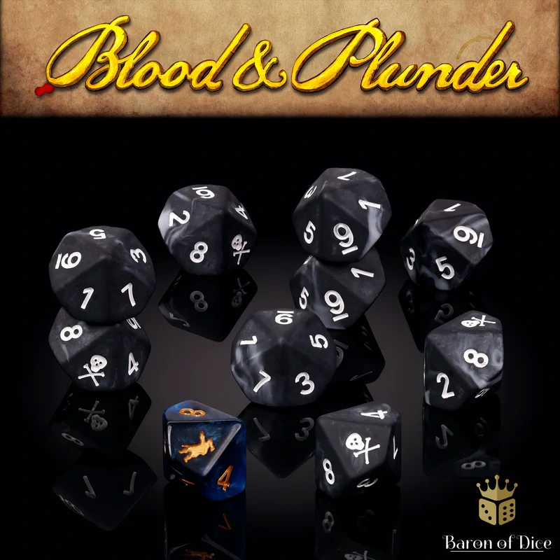 Blood & Plunder - Pirates - Official Dice Set - Barons of Dice