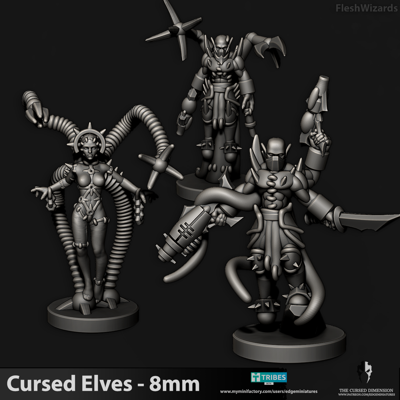 Heroes/Lords & Flesh Wizards 8mm to 10mm - Edge Miniatures