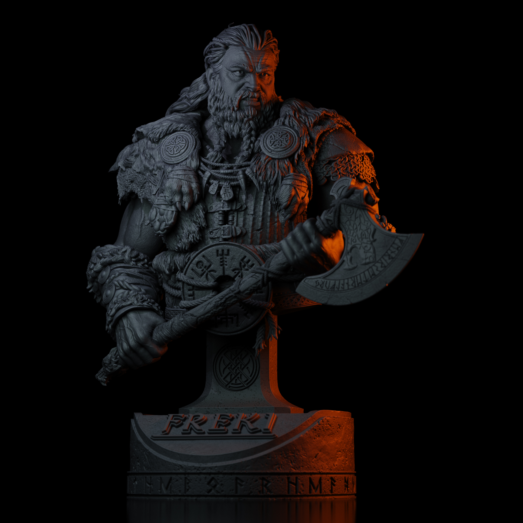 Freki - The Boarheaded - 32mm, 40mm, 75mm & 1:12 scale Mini