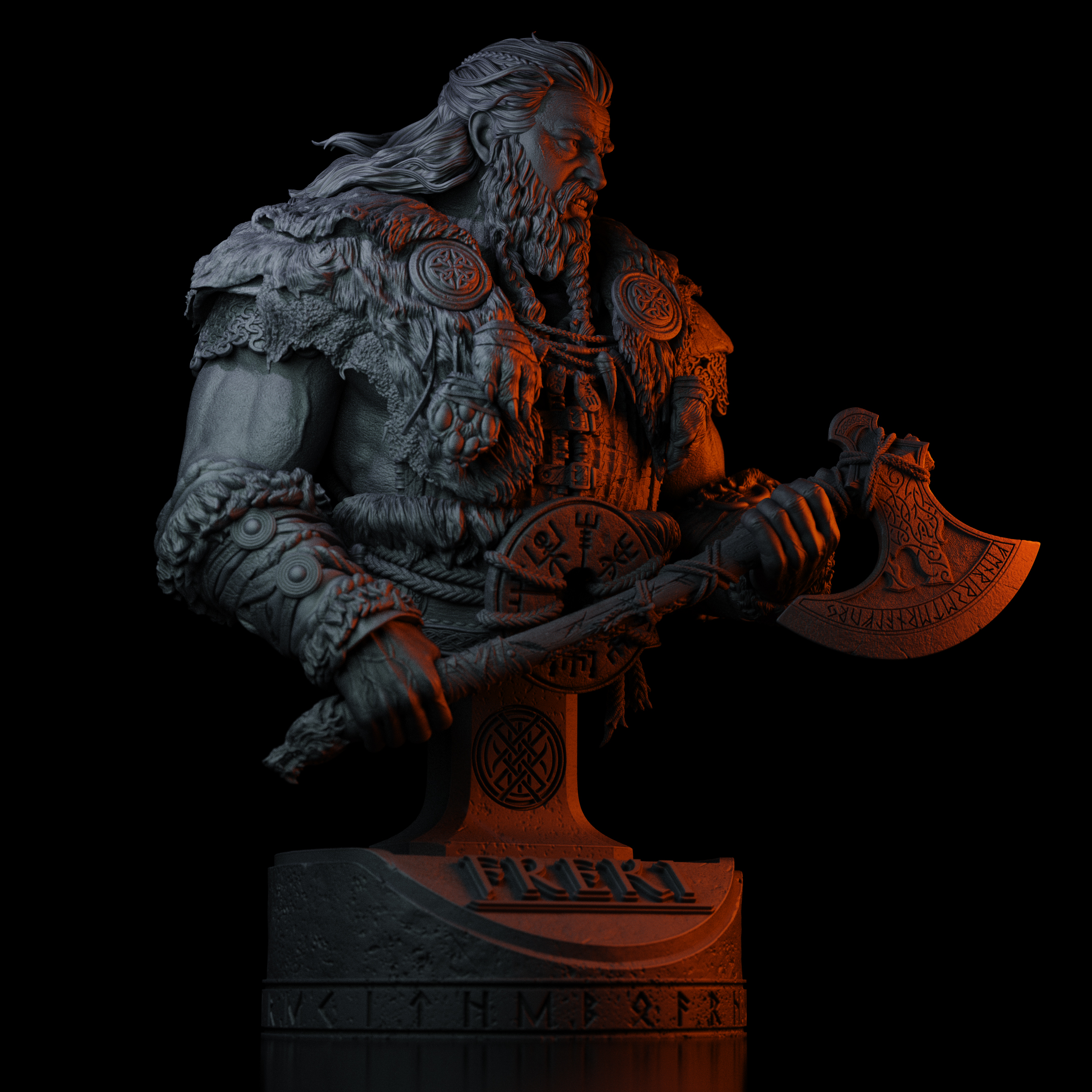 Freki - The Boarheaded - 32mm, 40mm, 75mm & 1:12 scale Mini