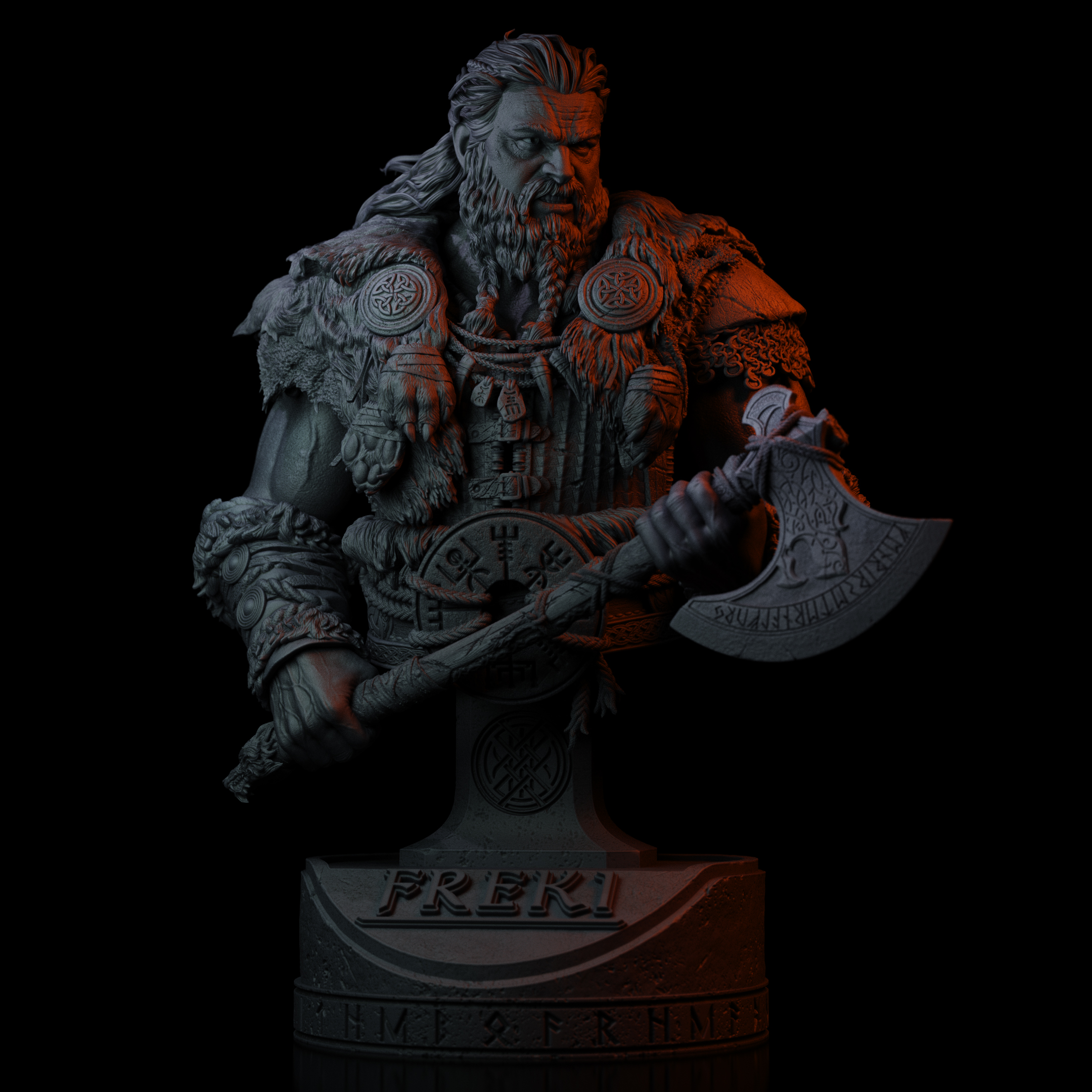 Freki - The Boarheaded - 32mm, 40mm, 75mm & 1:12 scale Mini