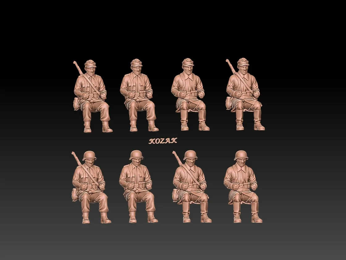 German Drivers for Cars & Wagons  - Late War & Winter Cloth - 172, 1/56 & 1/32 scale