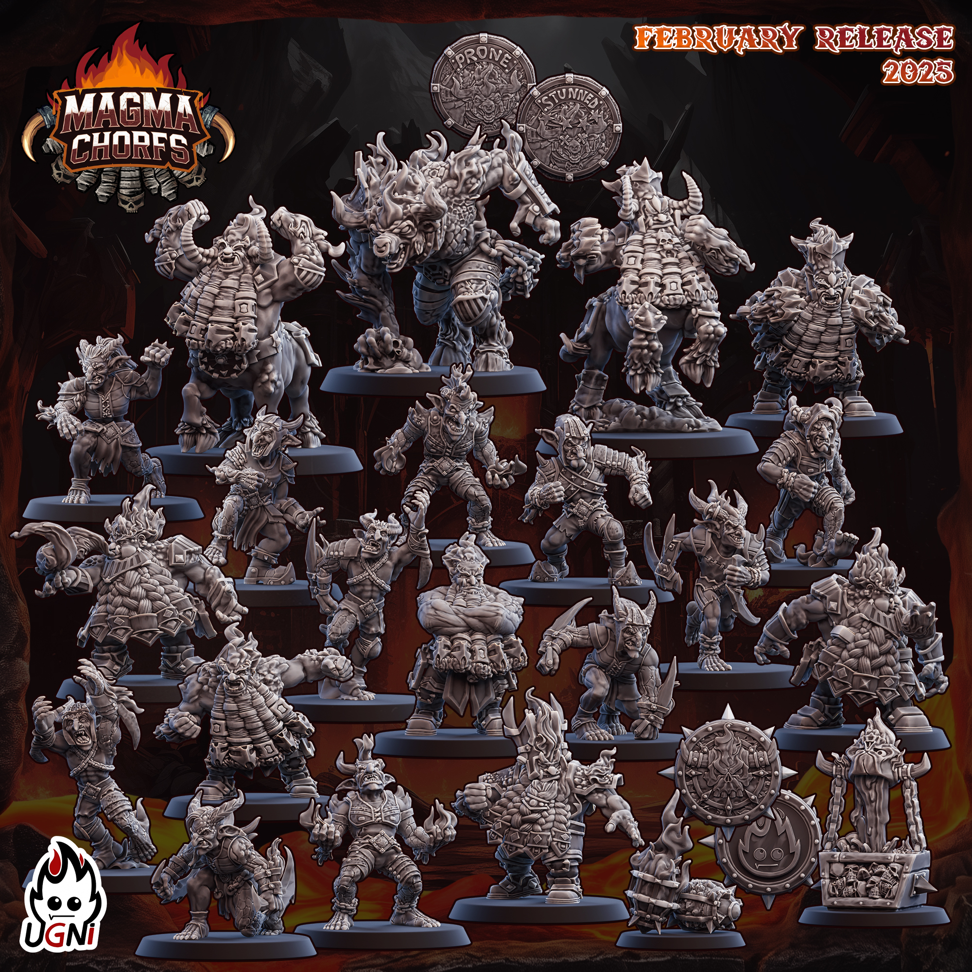 Magma Dwarf/Chorfs CHAOS Bloodbowl Team