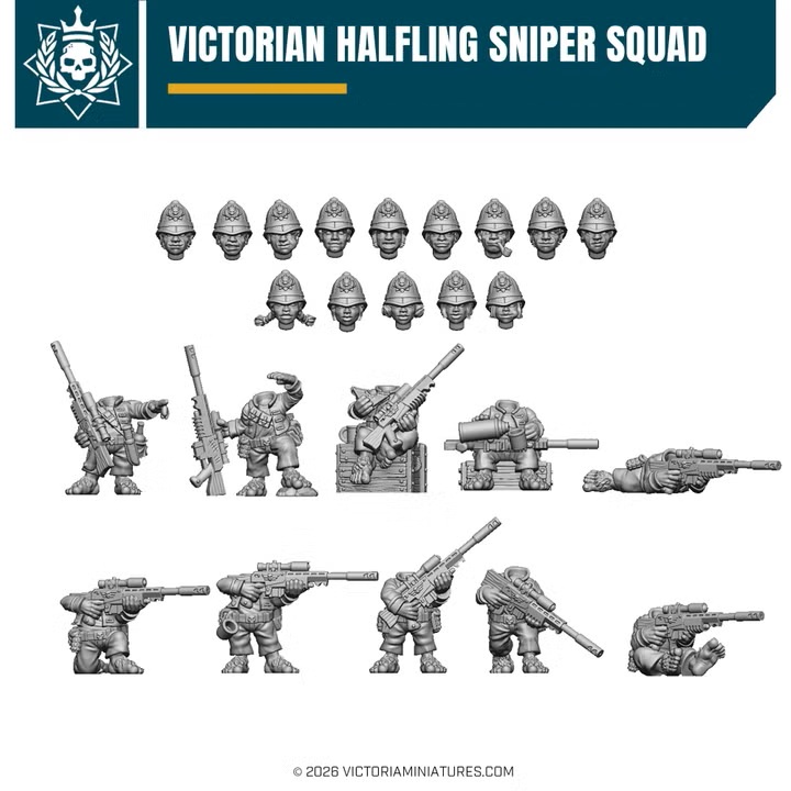 Victoria Halflings Unit - Victoria Miniatures