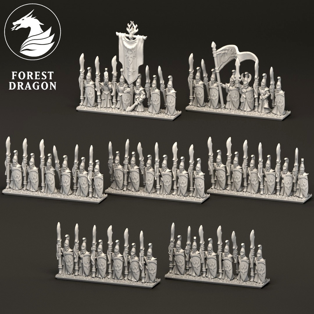 Aurethil Glave Infantry - 10mm - Forest Dragon