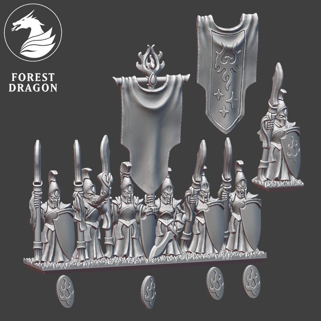 Aurethil Glave Infantry - 10mm - Forest Dragon