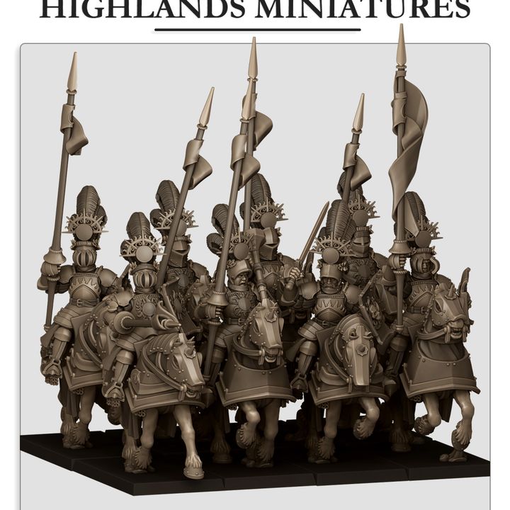 Golden Flame Knights Unit- 25mm to 32mm - Sunland