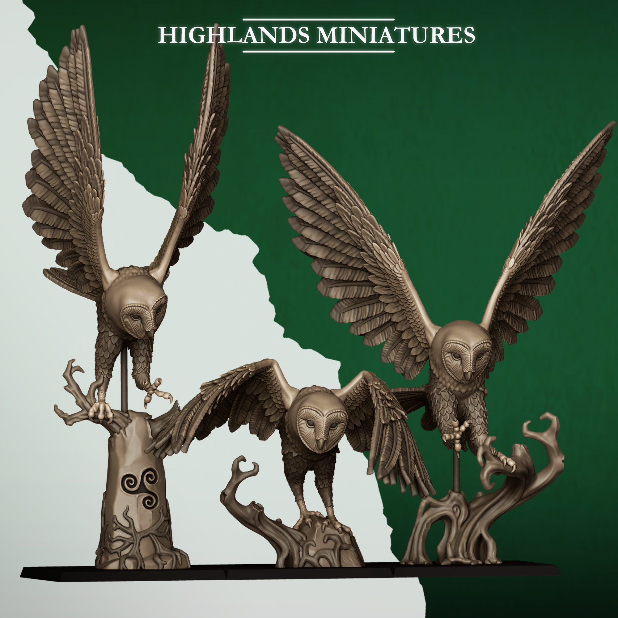 Great Owls- 25mm to 32mm - Highland miniatures