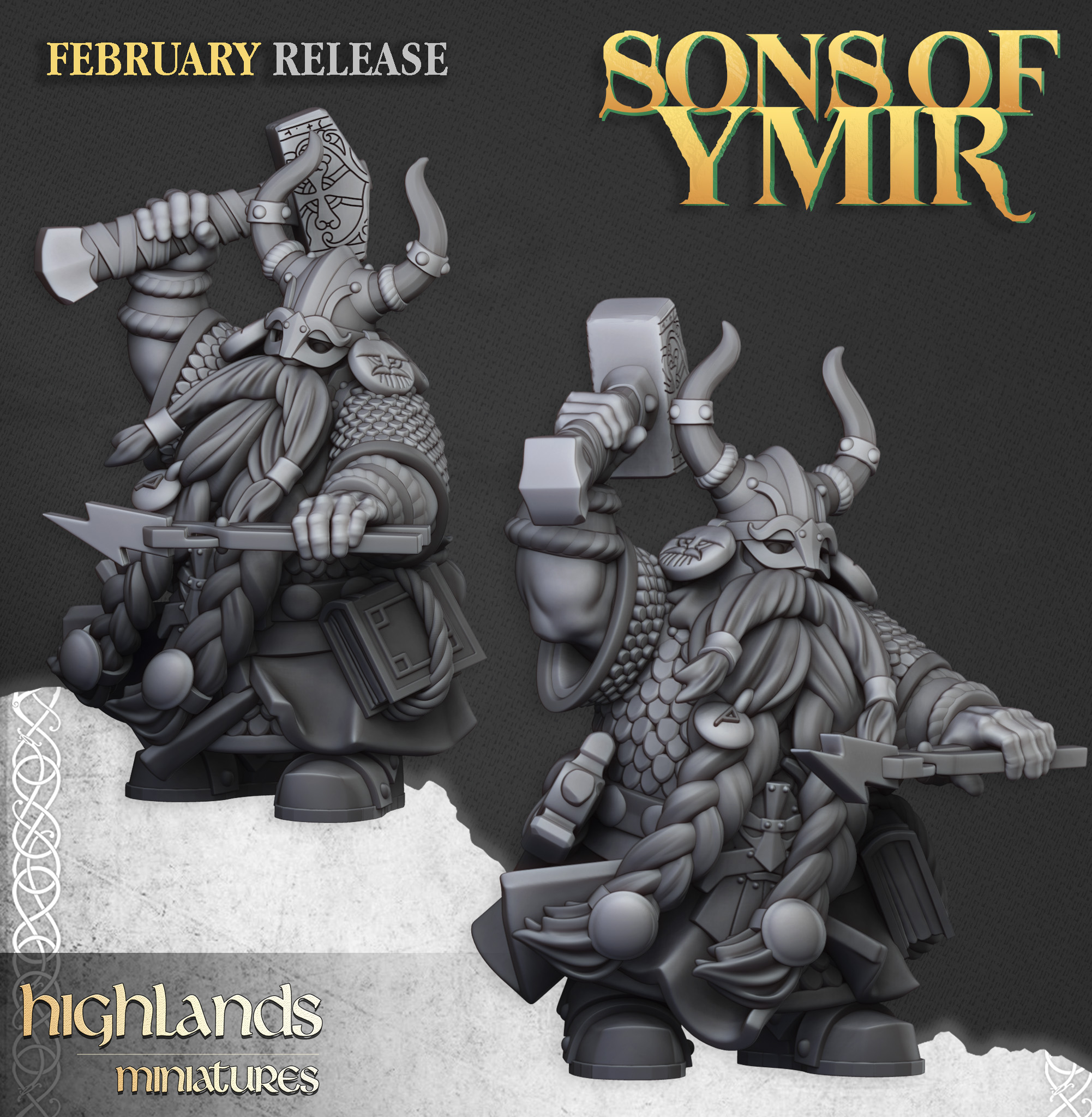 Dwarf Runemaster 1- 25mm to 32mm - Sons of YMIR