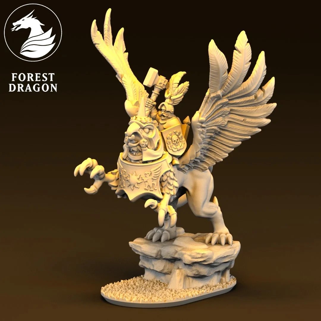 Imperial Griffon with General - Empire - 10mm - Forest Dragon