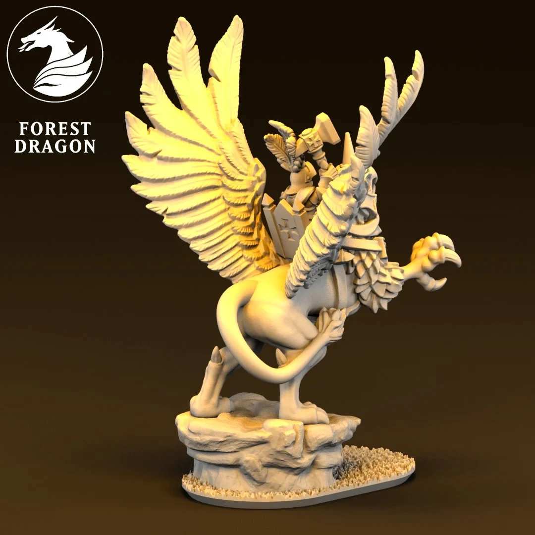 Imperial Griffon with General - Empire - 10mm - Forest Dragon