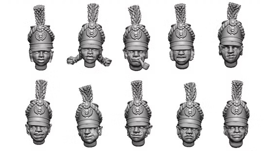 Halfling Shako heads - Victoria Miniatures