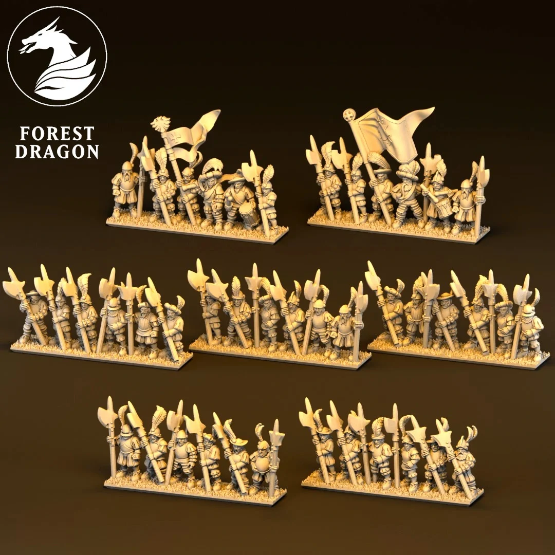 Imperial Halberdiers - Empire - 10mm - Forest Dragon