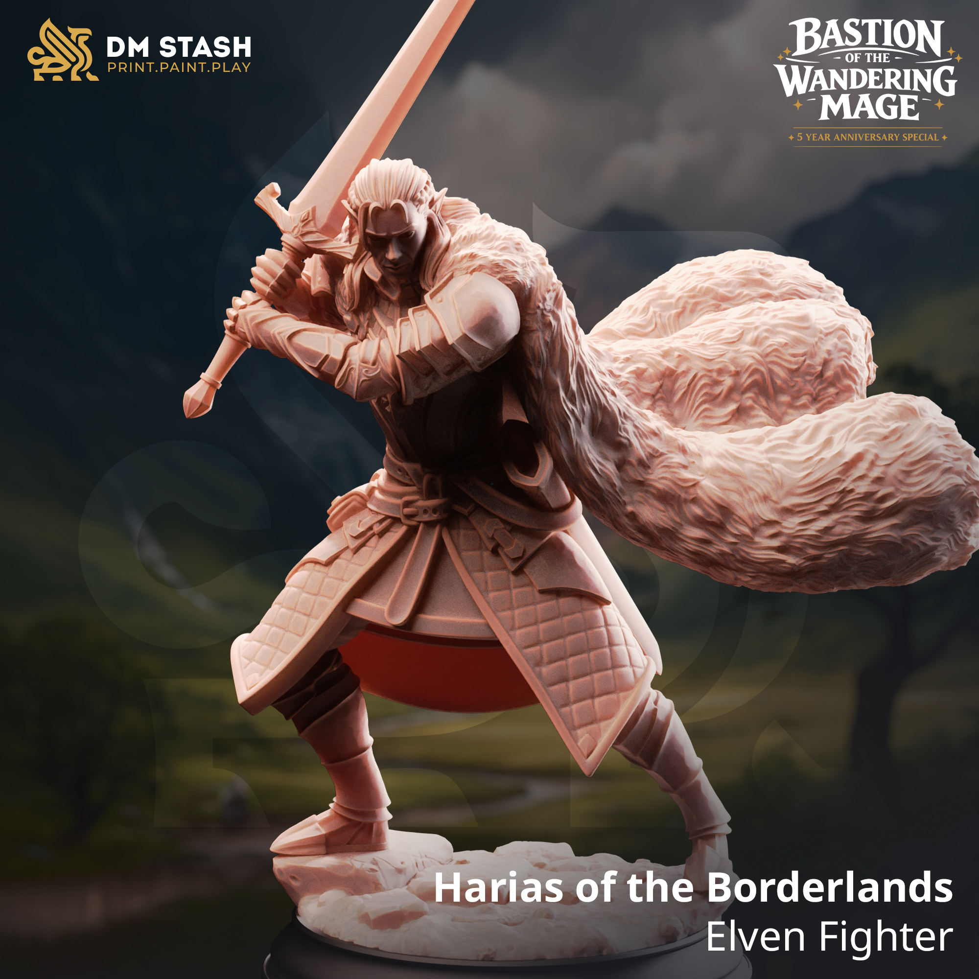 Harias of the Borderlands - 32mm or 75mm RPG Model