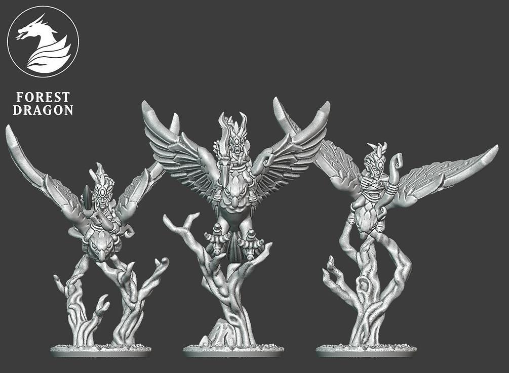 Hawk Riders Unit - 10mm Wood Elves - Forest Dragon - Warmaster