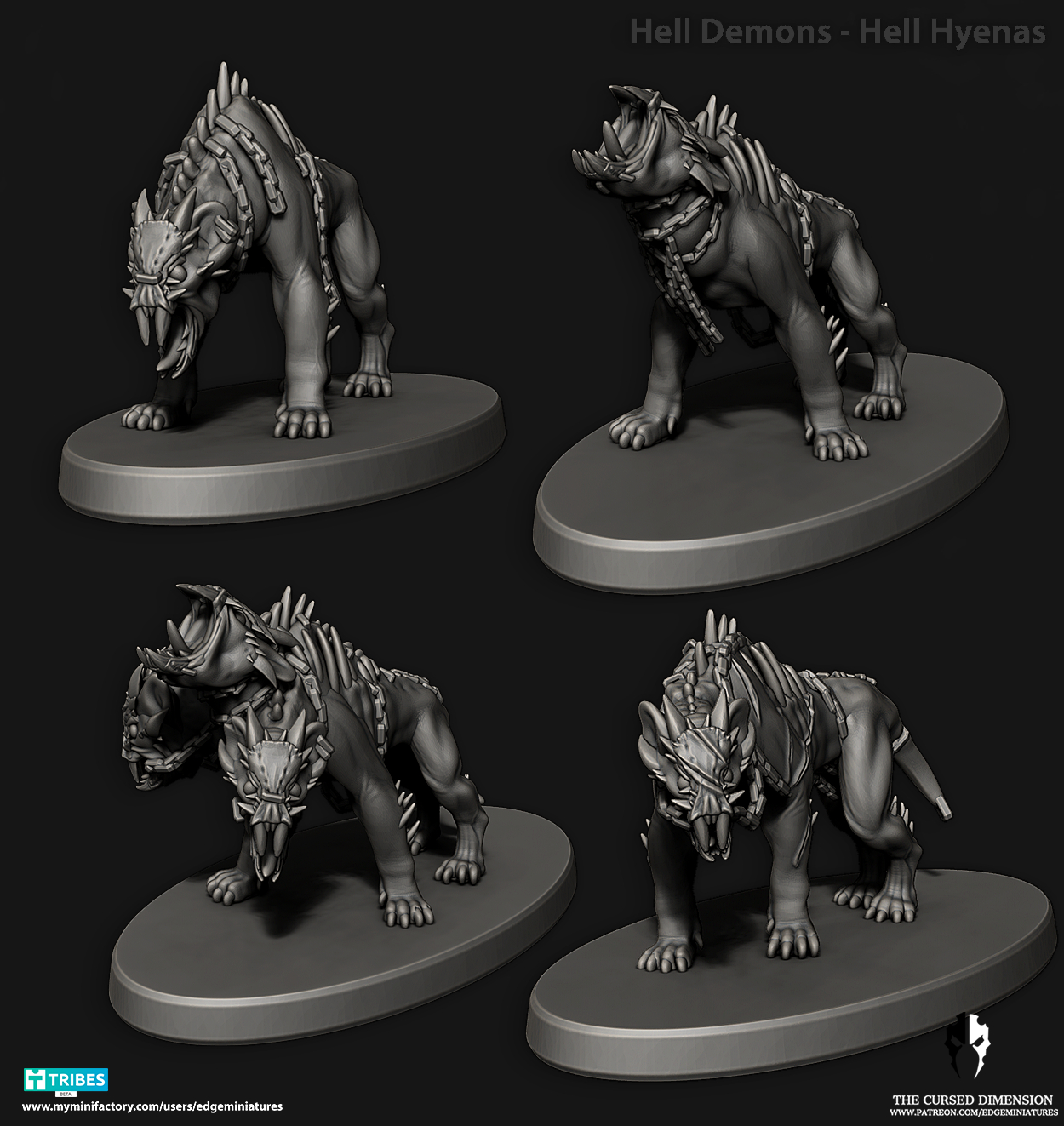 Hell Beast Hyenas Set 28mm - Followers of Change
