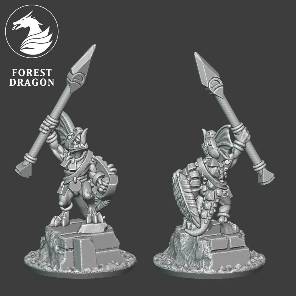 Character Pack - Lizards - 10mm - Forest Dragon