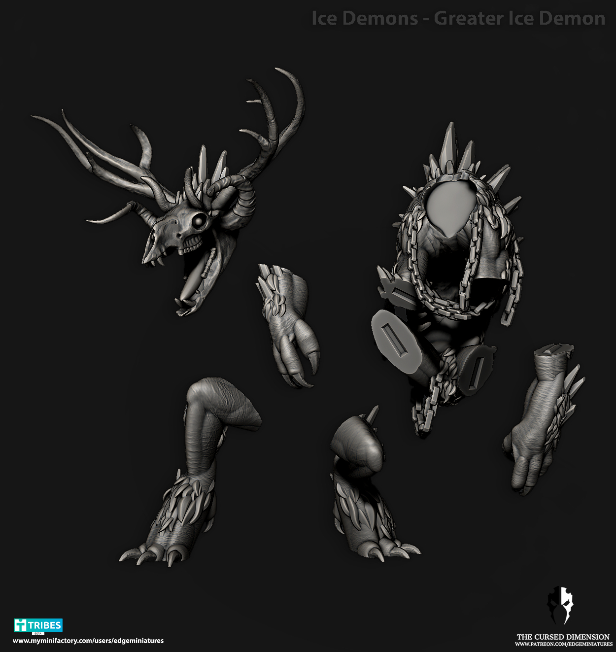 Greater Ice demon 28mm - Followers of Change