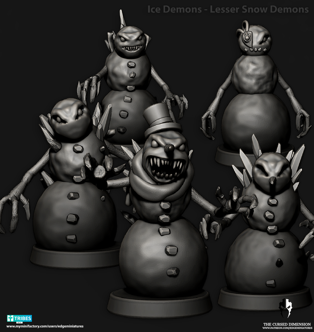 Greater Snow demons - 28mm - Followers of Change