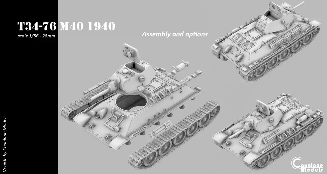 T34-76 M40 1940 - Russia - Counlane Models - WWII