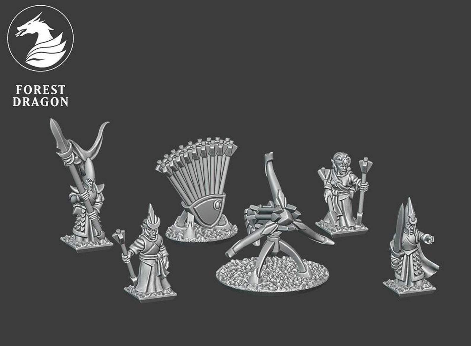 Bolt Thrower Unit - Noble Elfs - 10mm - Forest Dragon