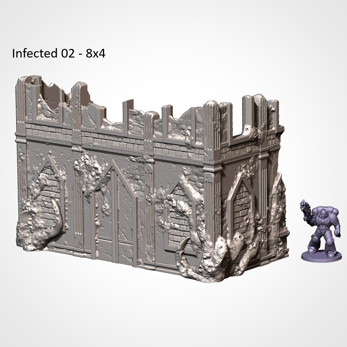 Infected Ruins - 10mm, 15mm, 28 to 32mm