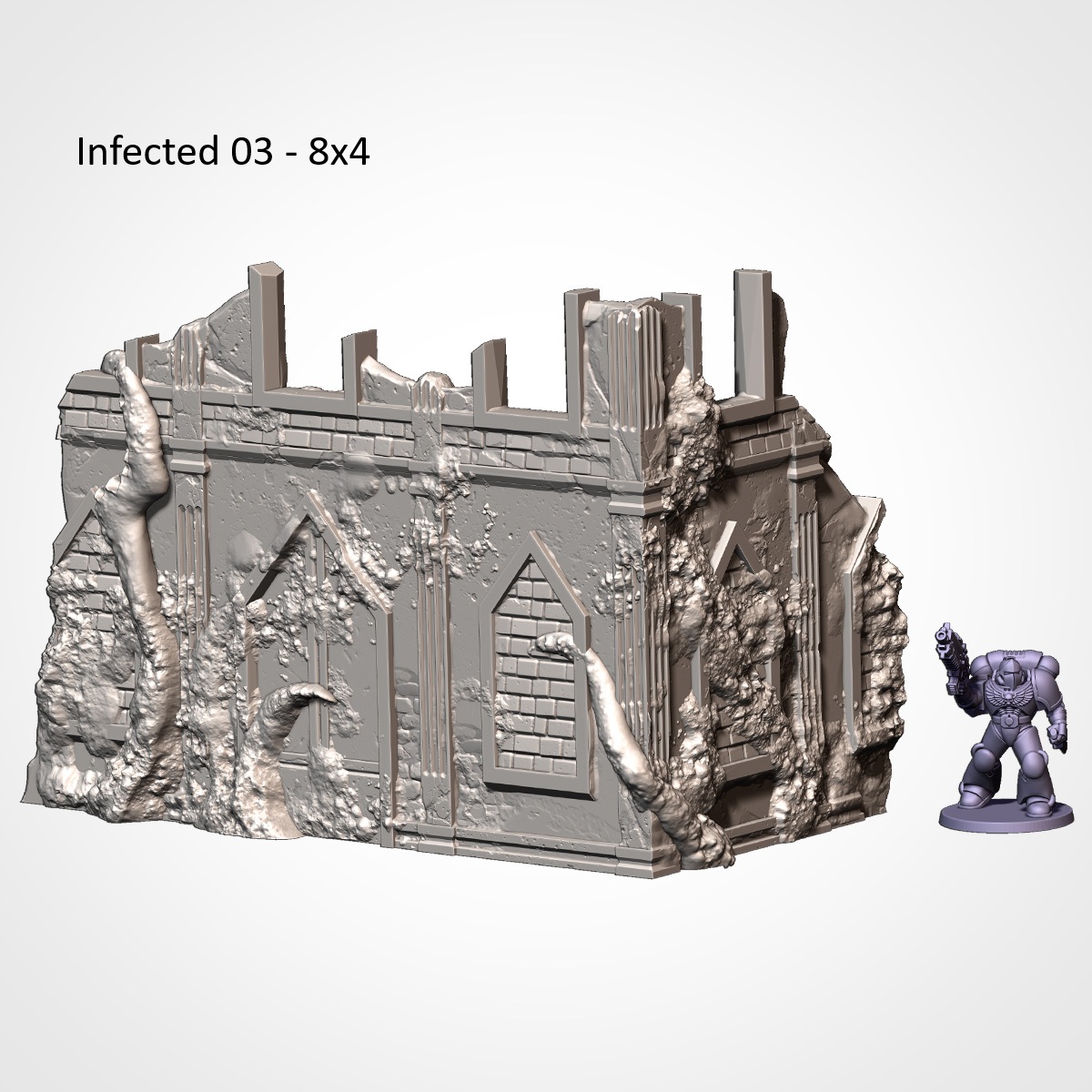Infected Ruins - 10mm, 15mm, 28 to 32mm