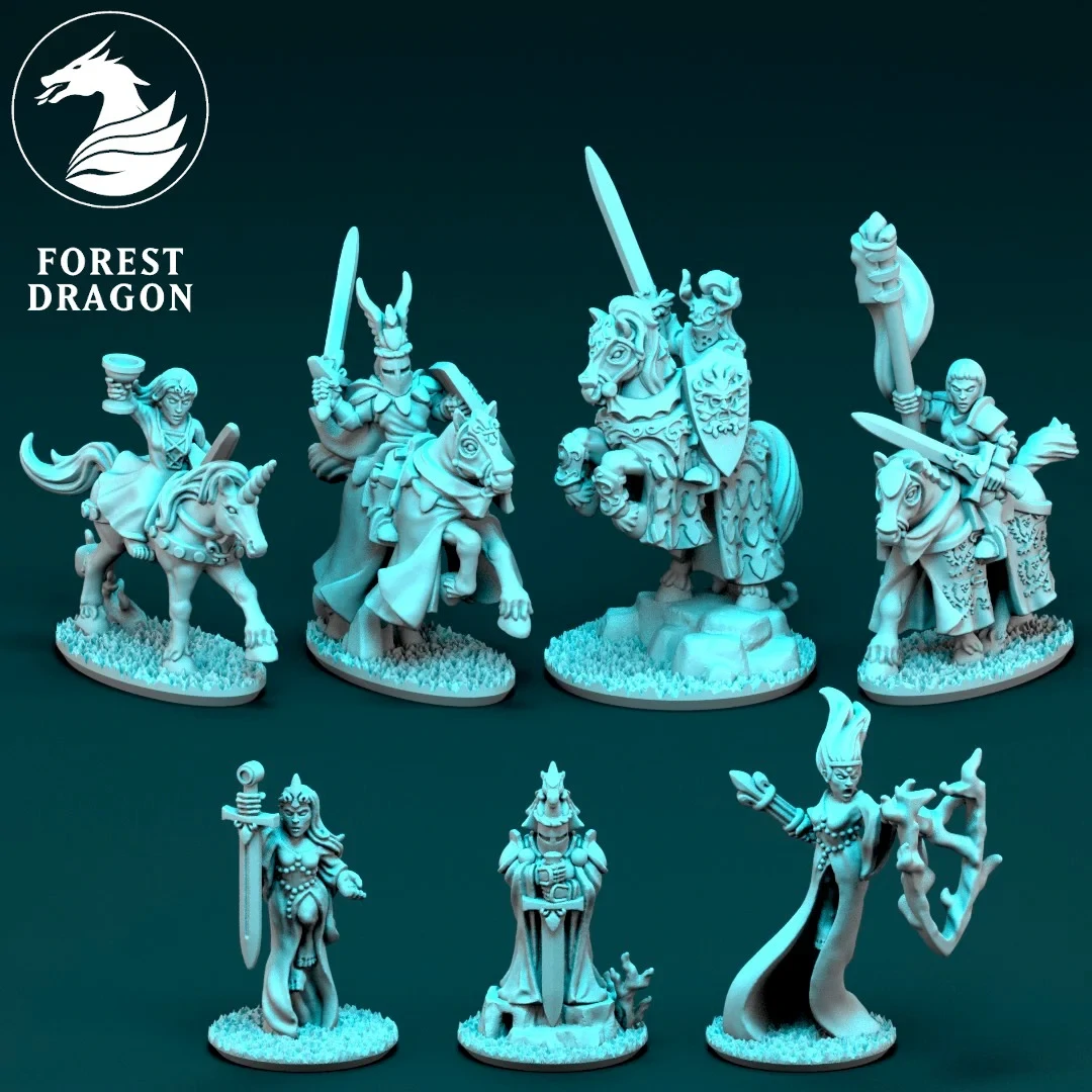 Knights Character Pack - Bretonnians - 10mm - Forest Dragon