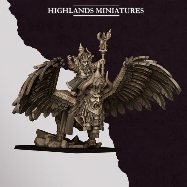 Great Sorcerer of Marduk on Lamassu- 25mm - 32mm - Hobgoblins