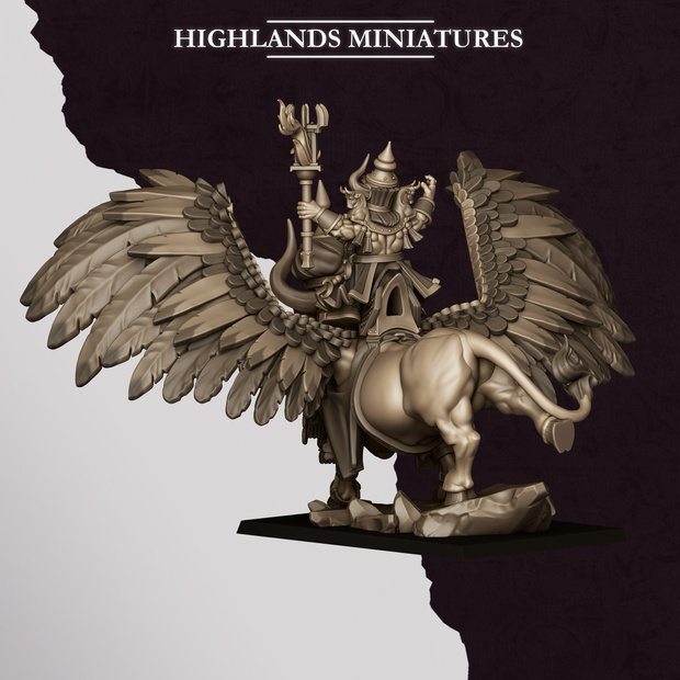 Great Sorcerer of Marduk on Lamassu- 25mm - 32mm - Hobgoblins