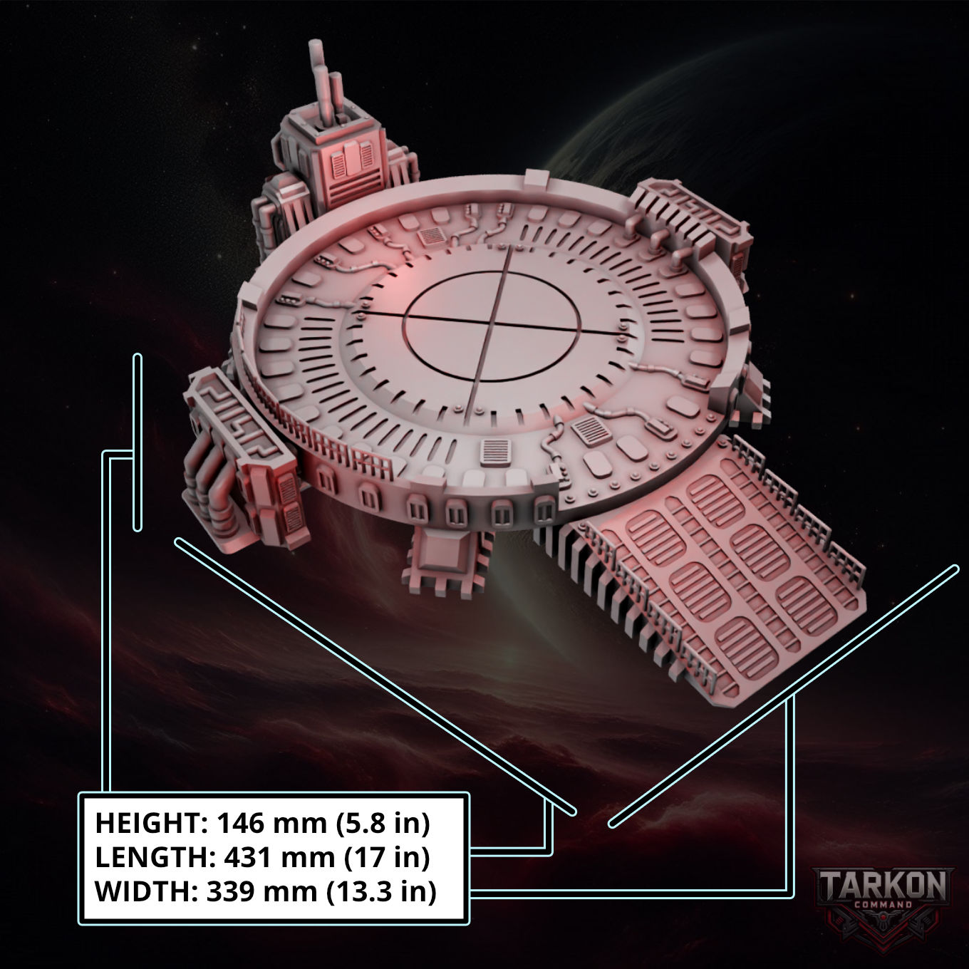 Tarkon Landing Pad - 28mm to 32mm - Elderforge Games