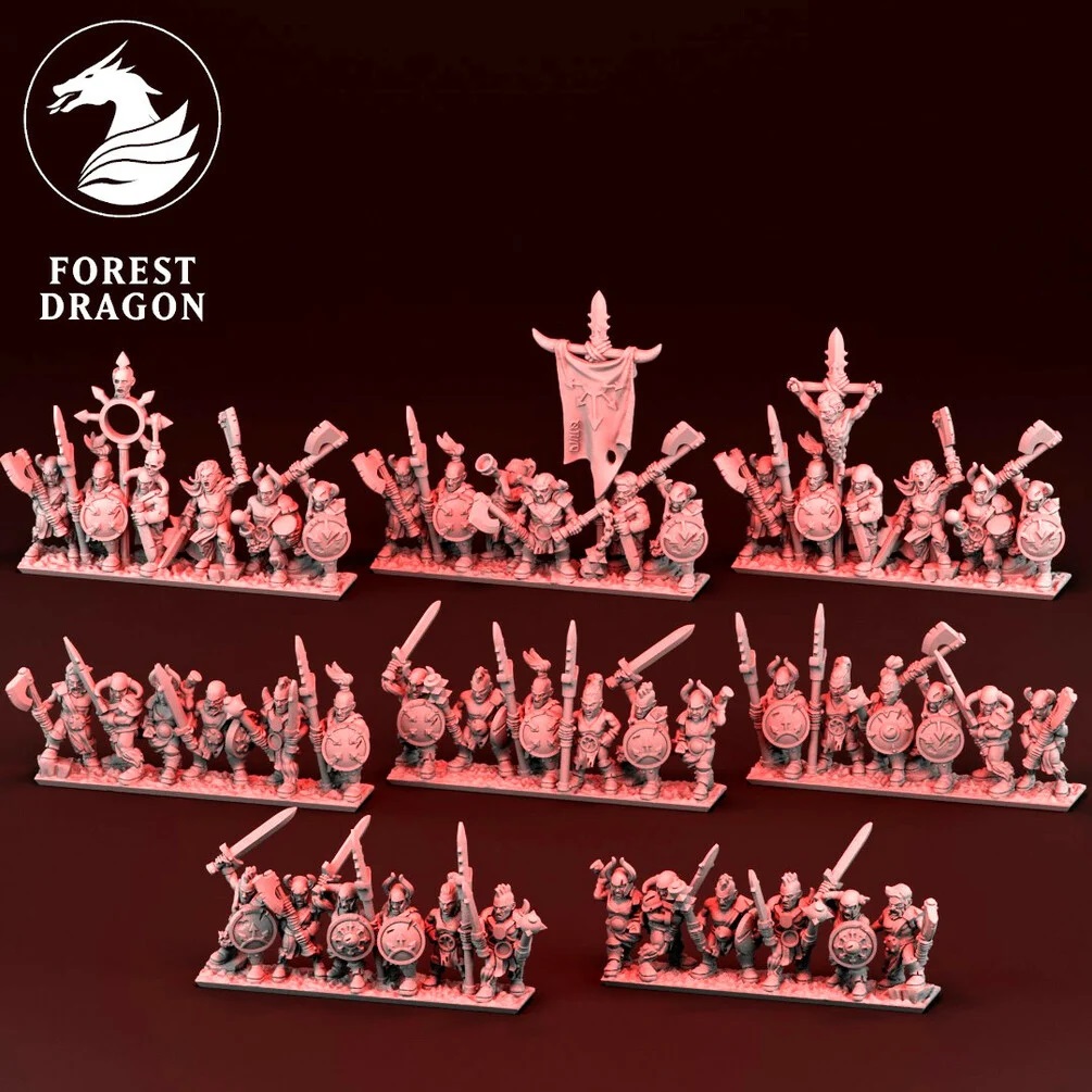 Light Infantry Unit - Despoilers - 10mm - Forest Dragon