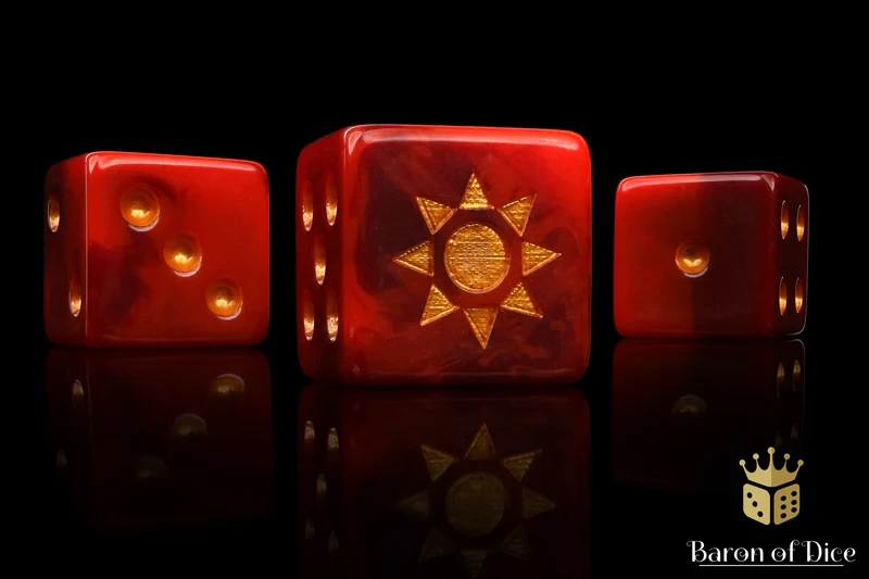 Burning Sun Dice - 16mm