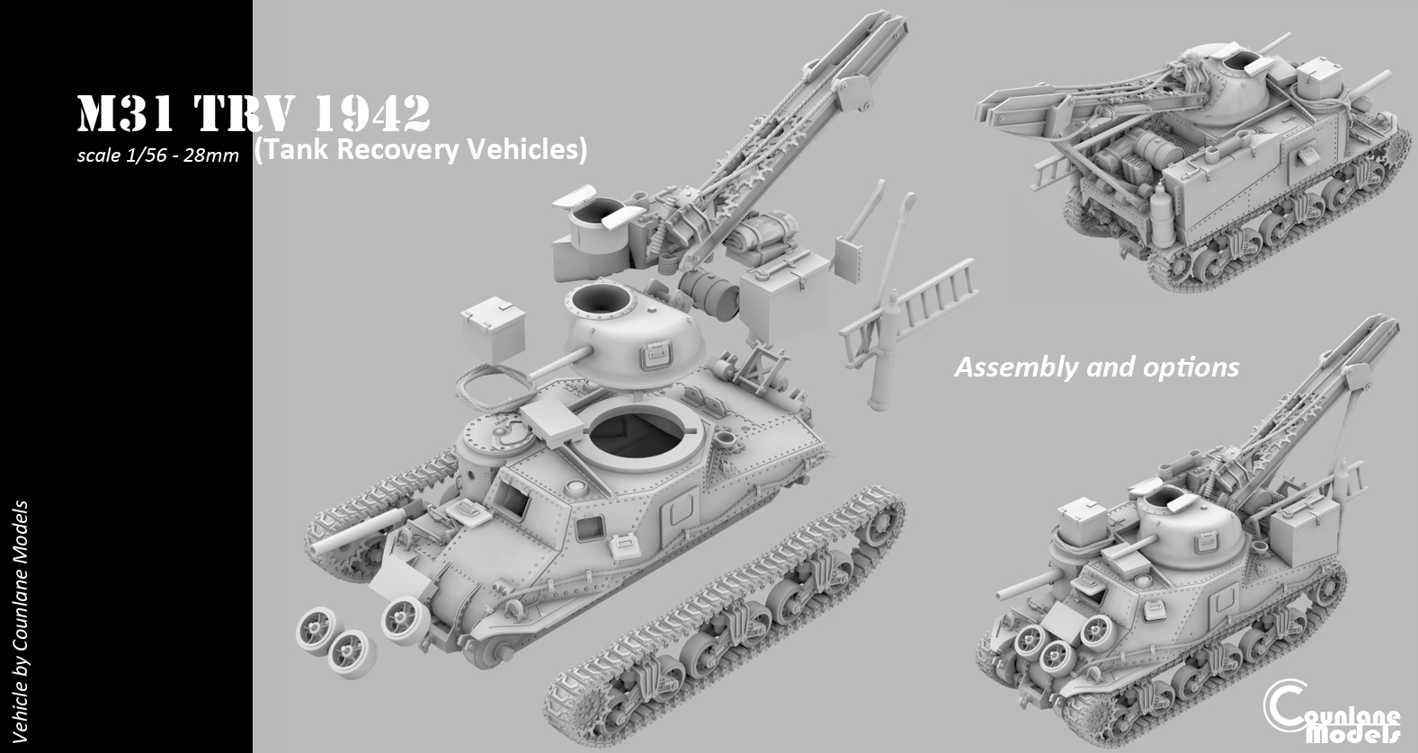 M31 TRV / Grant ARV II 1942- USA - Counlane Models - WWII