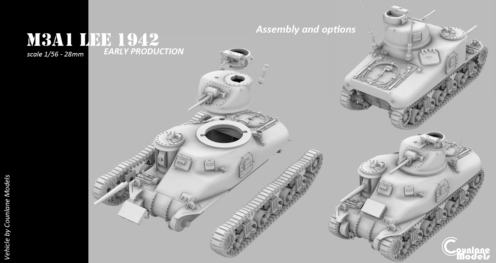 M3A1 Lee Early Production - USA - Counlane Models - WWII