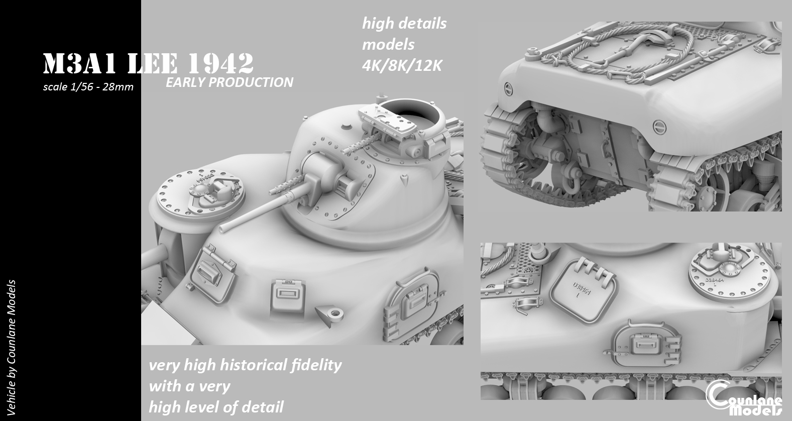 M3A1 Lee Early Production - USA - Counlane Models - WWII