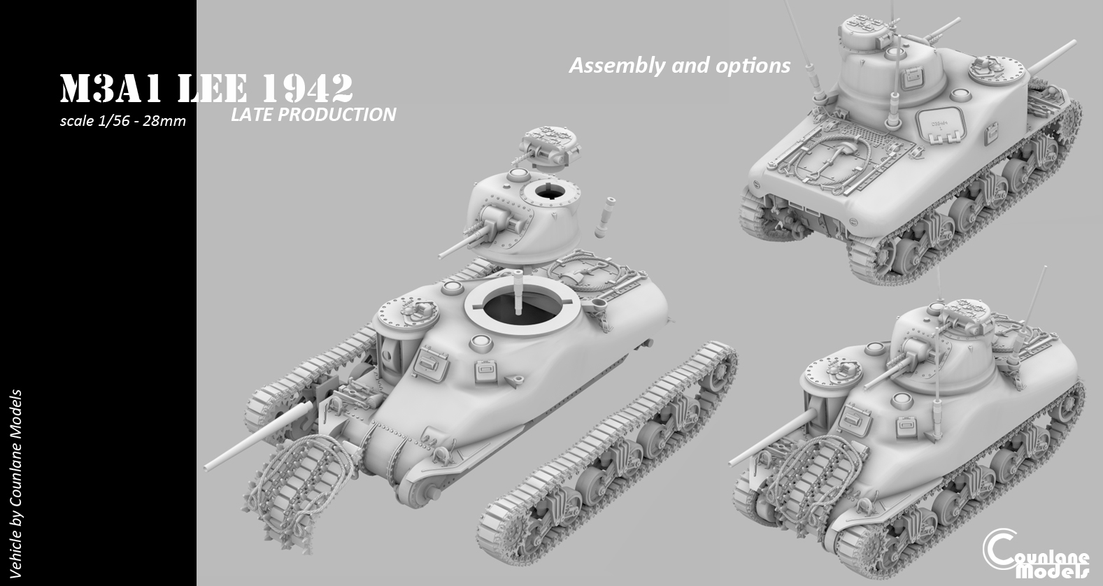 M3A1 Lee Late Production - USA - Counlane Models - WWII