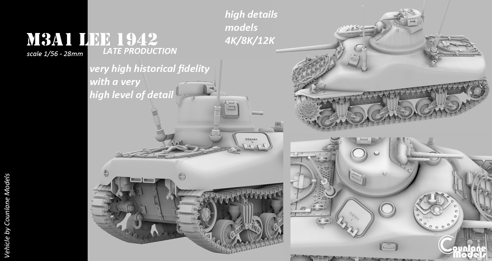 M3A1 Lee Late Production - USA - Counlane Models - WWII