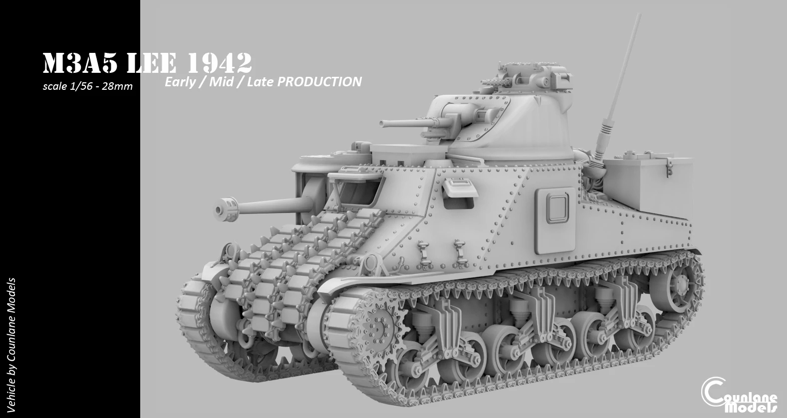 M3A5 Lee early, mid, late prod- USA - Counlane Models - WWII