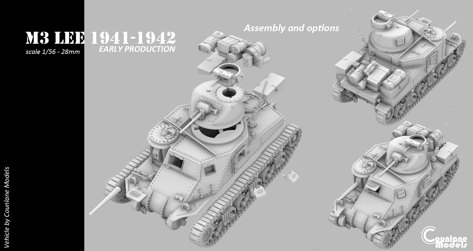 M3 Lee early prod (july 1941) - USA - Counlane Models - WWII