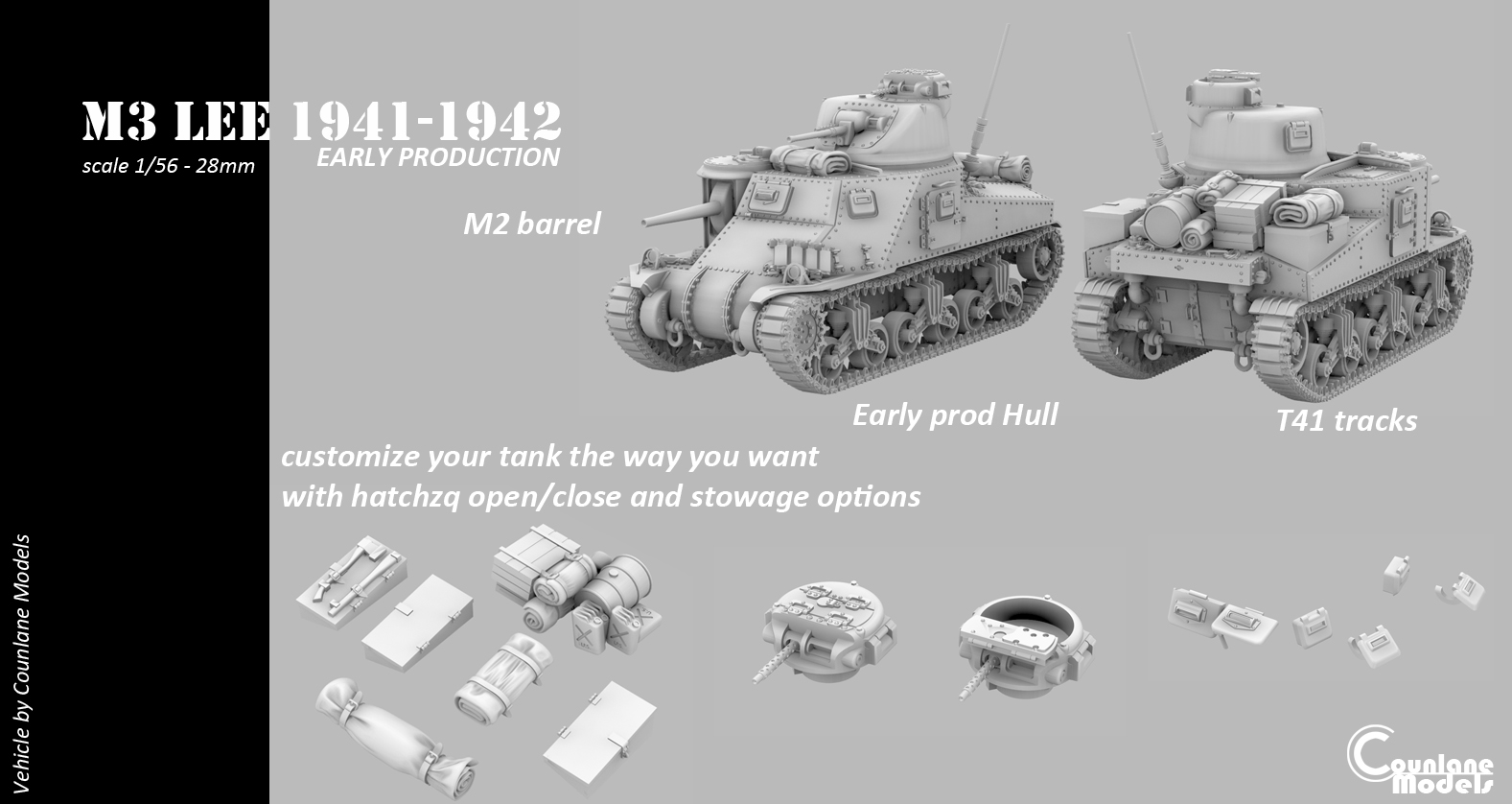 M3 Lee early prod (july 1941) - USA - Counlane Models - WWII
